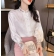 新中式国风白色长袖刺绣衬衫2024春新款女装复古盘扣唐装汉服上衣