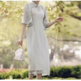 新中式国风改良旗袍连衣裙女夏季时尚新款收腰显瘦高级感法式长裙